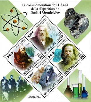 Filatelistische aandacht voor: Dmitri Ivanovitsj Mendelejev (47)