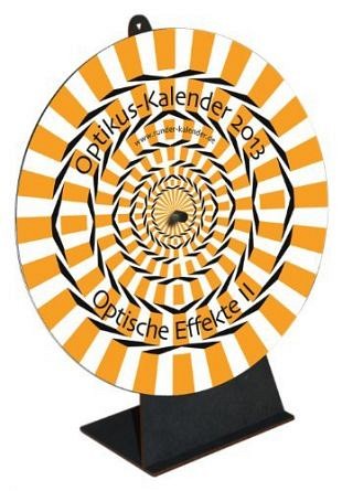 Ronde kalender met optische effecten