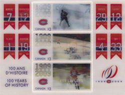 Montreal Canadiens op 3D postzegelblok 