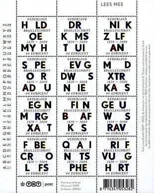 Lees mee met de leerzame Braillepostzegels