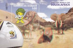 3D postzegel Equador WK 2010 