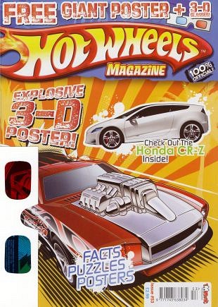 Hot Wheels Magazine geeft lezers poster met 3D beeld