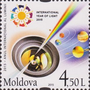 Internationaal Jaar van het Licht in 2015 op postzegels