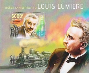 Werk van Auguste en Louis Lumière op postzegelblokken